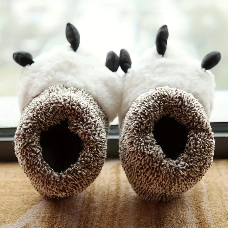 Cute Animal Bag with Plush Slippers Included