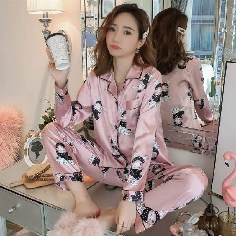 Women’s Ice Silk Pajama Set