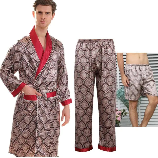 Mens Classic Bathrobe & Shorts