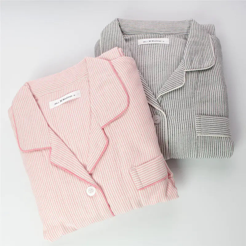 Women's Cotton Striped Pajama Set