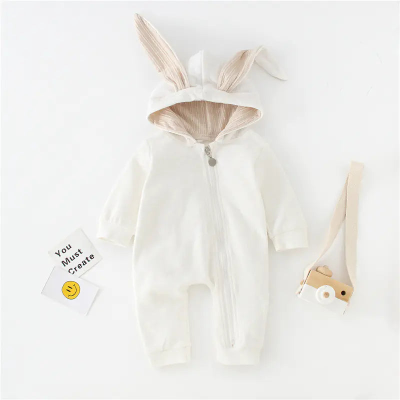 Baby Hooded Onesie with RabbitEars