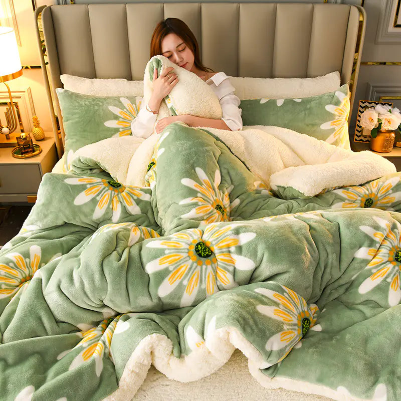 Winter Milk Velvet Lamb Fleece Duvet