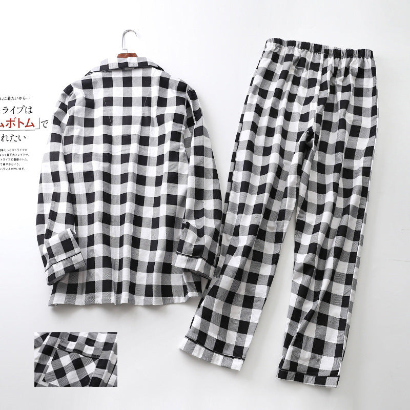 Men's Printed Long Sleeve Pajama Set with Trousers