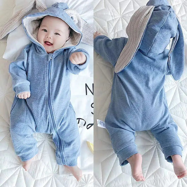 Baby Hooded Onesie with RabbitEars