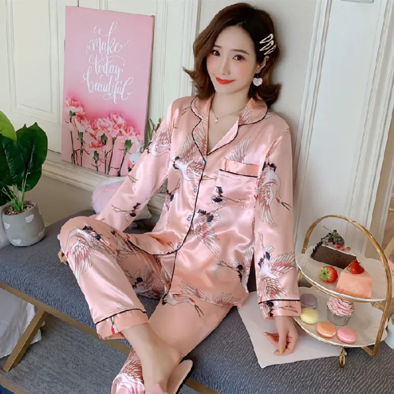 Women’s Ice Silk Pajama Set