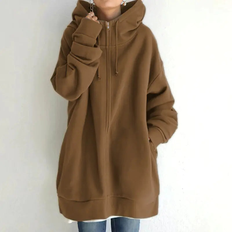 Ladies' Cozy Full-Zip Fleece Hoodie