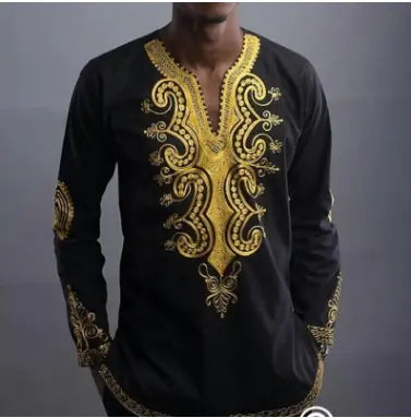 Men's Long Sleeve Printed T-Shirt