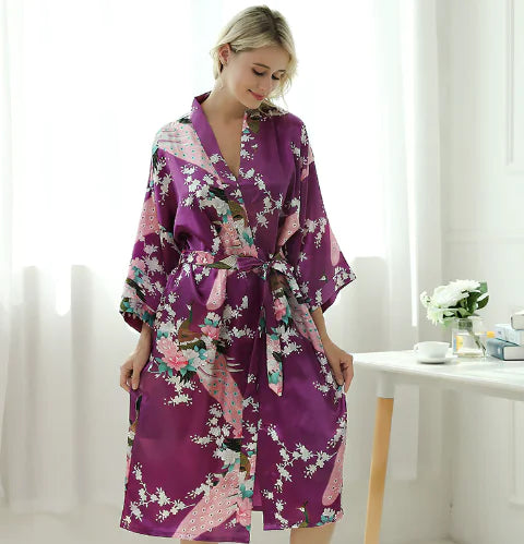 Silk Robe for Women - Homewear and Sleepwear