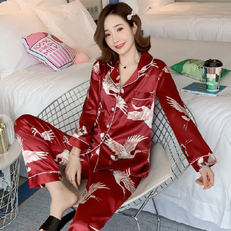 Women’s Ice Silk Pajama Set