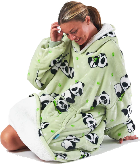 Adult Unisex Flannel Lazy Blanket Hooded Blanket