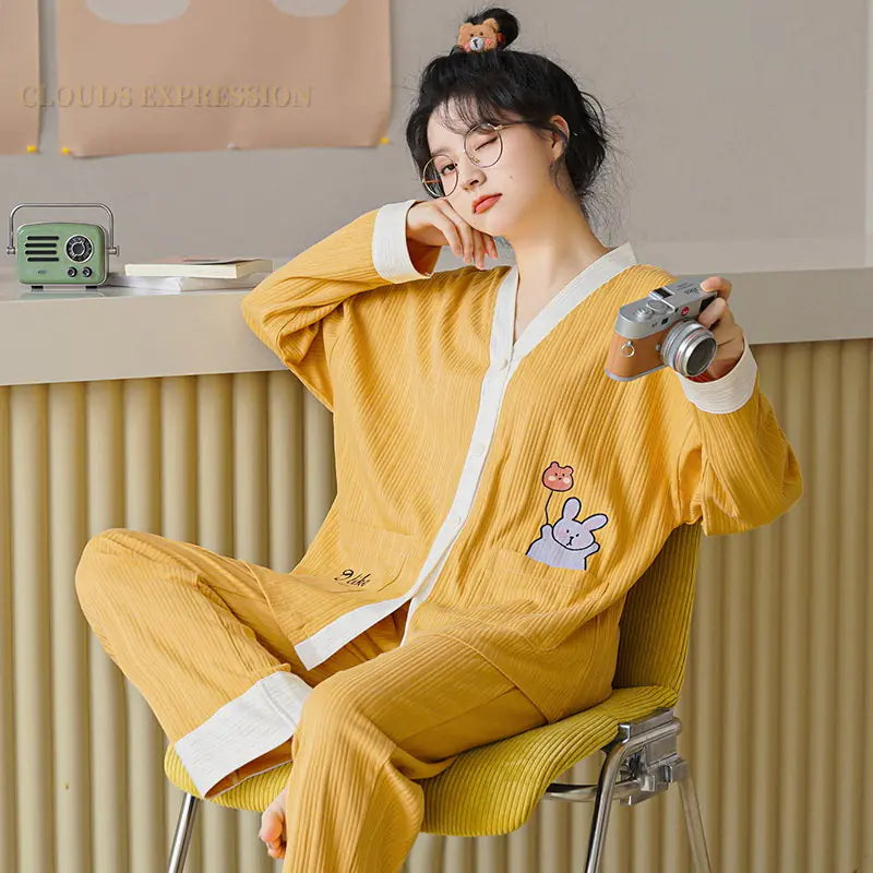 Womans Cartoon Pajamas Set