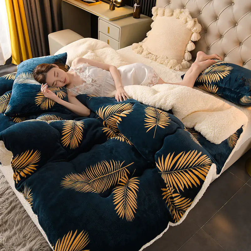 Winter Milk Velvet Lamb Fleece Duvet