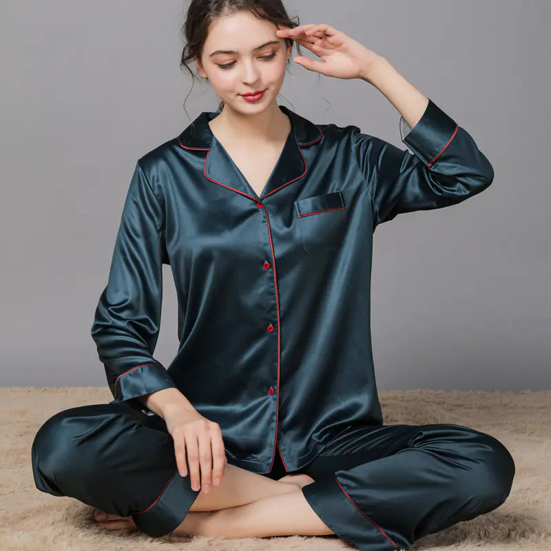 Couples Silk Pyjamas