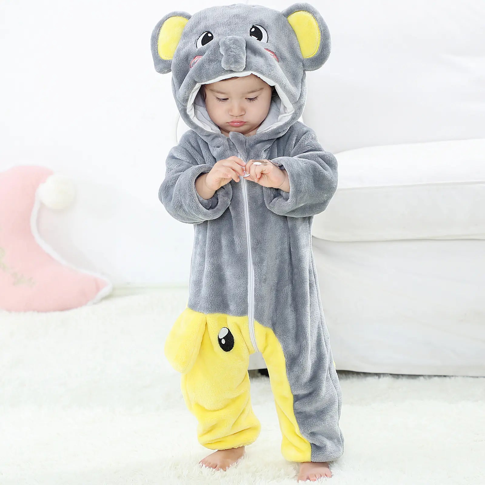 Baby Onesie Flannel Romper for Autumn Winter Sleep