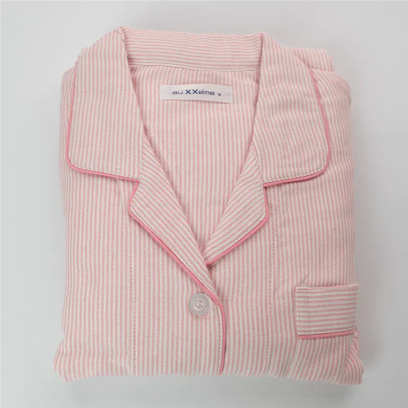 Women's Cotton Striped Pajama Set
