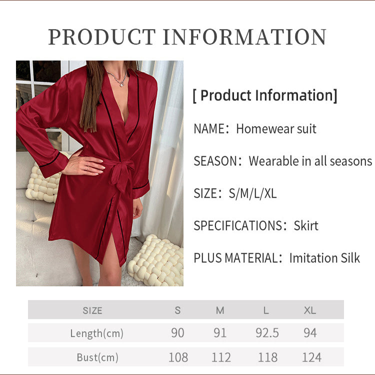 Ladies' Silk-Feel Robe and Nightwear