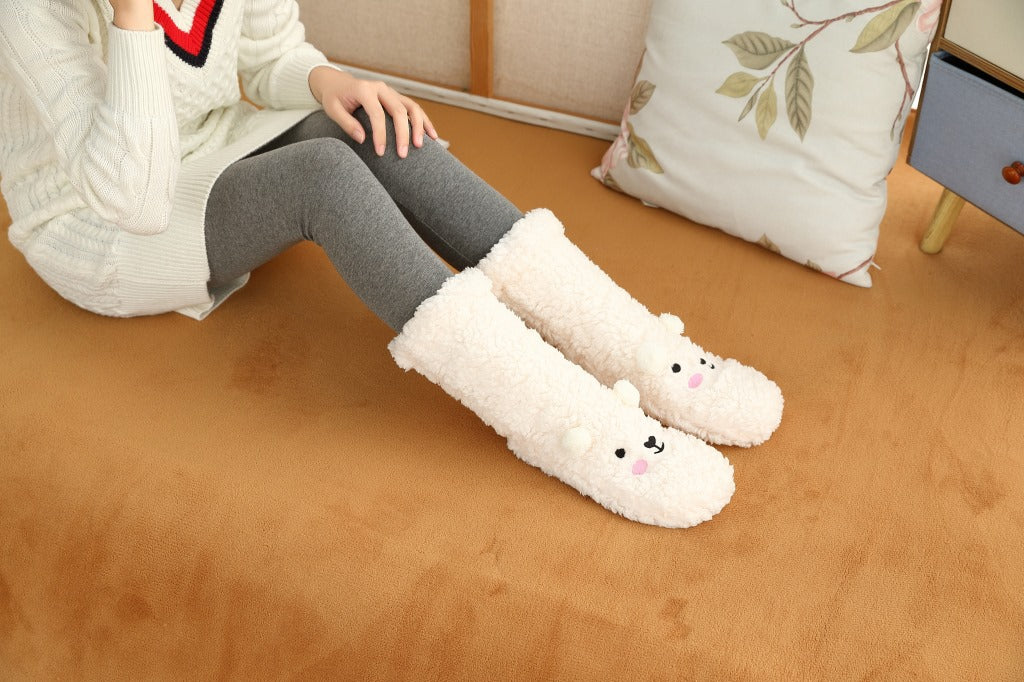 Cartoon Lambswool Anti-Slip Socks
