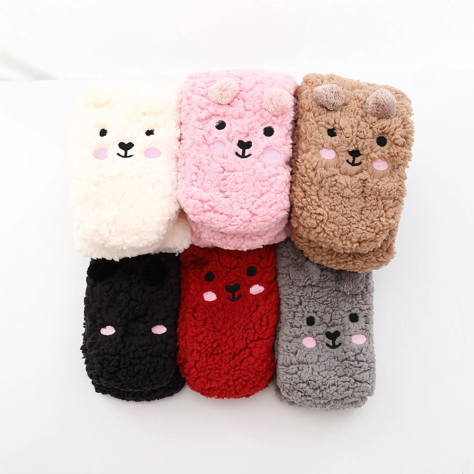 Cartoon Lambswool Anti-Slip Socks