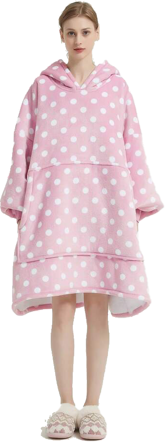 Adult Unisex Flannel Lazy Blanket Hooded Blanket
