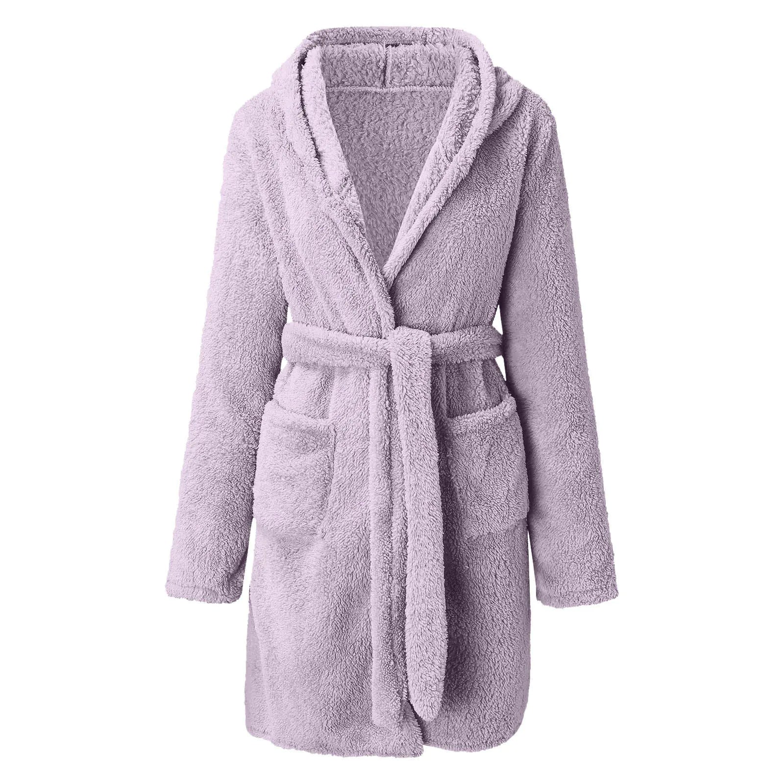 Coral Velvet Winter Nightgown with Cute Duck Design