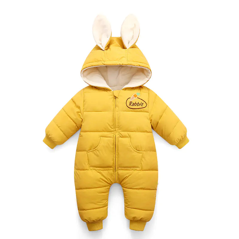 Cartoon Rabbit Ear Thick Baby Onesie
