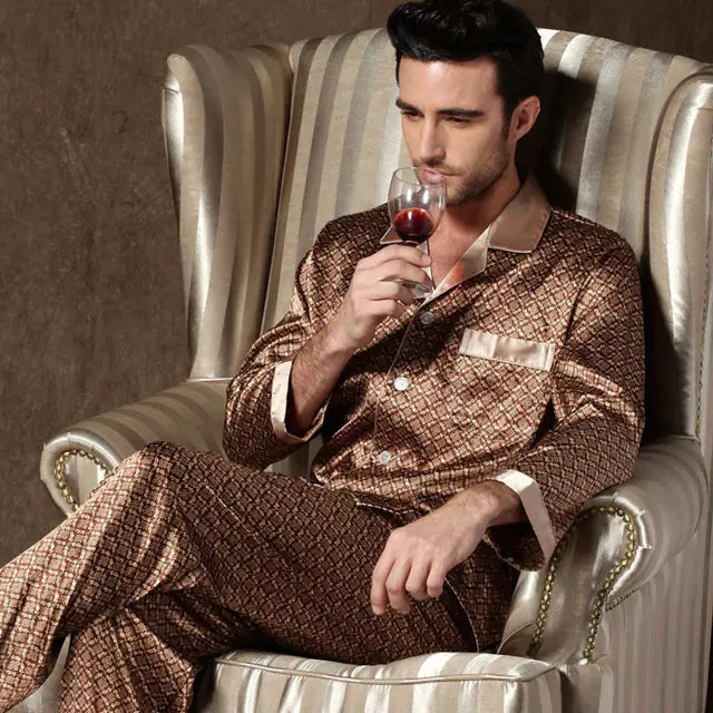 Men's Silk Pants & Short Sleeve Pyjamas
