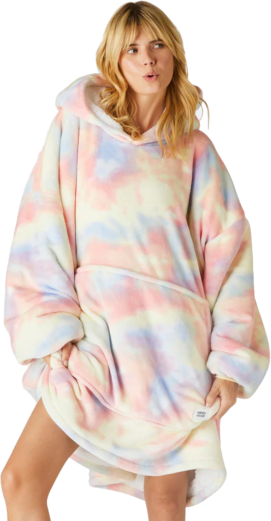 Adult Unisex Flannel Lazy Blanket Hooded Blanket