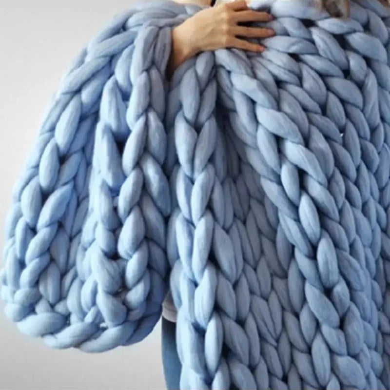Chunky Knit Sofa Blanket