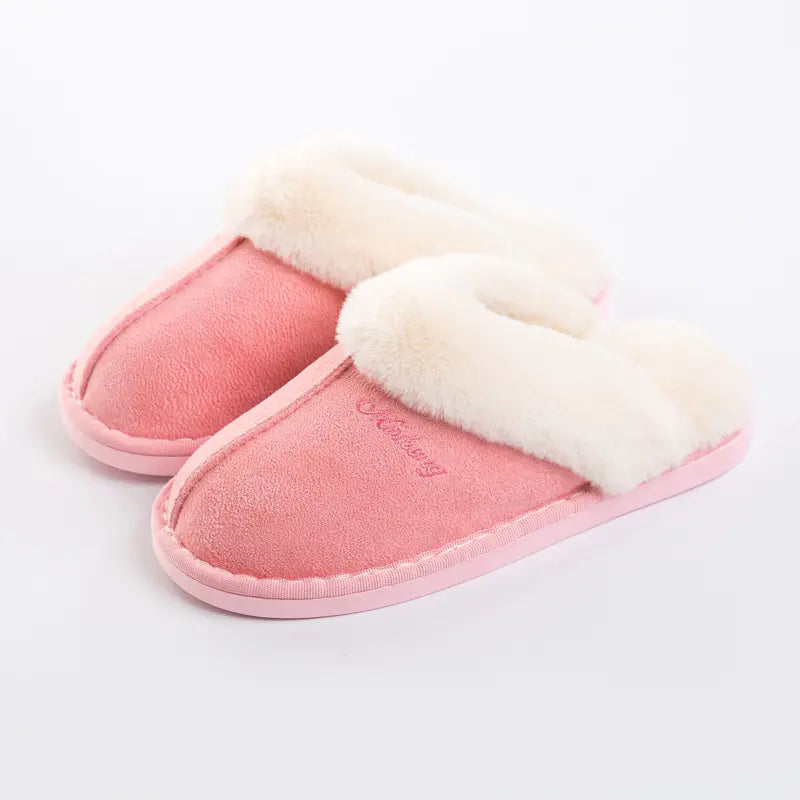 Thermal Plush Non-Slip Cotton Indoor Slippers