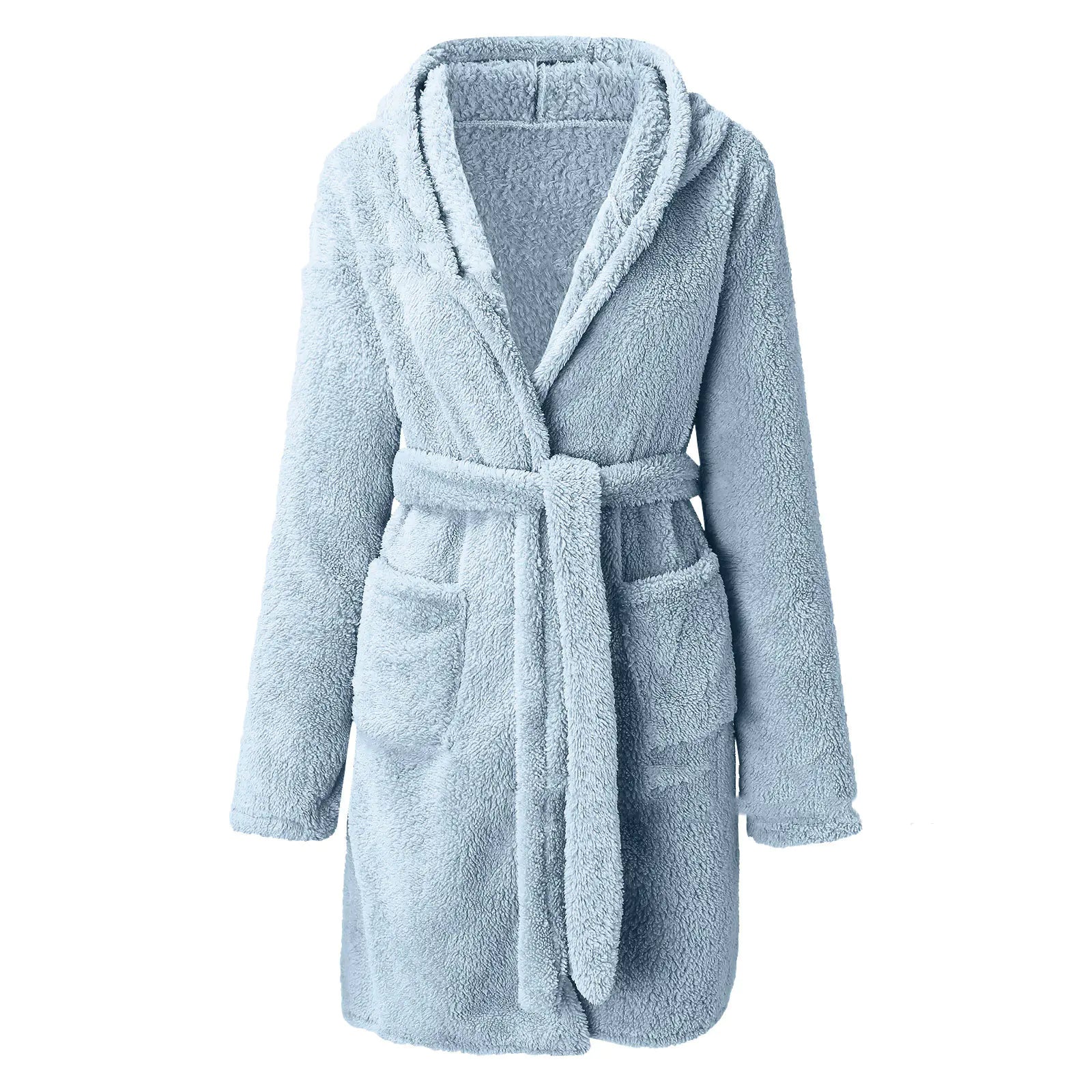 Coral Velvet Winter Nightgown with Cute Duck Design