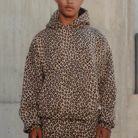 Unisex Leopard Print Hoodie Set