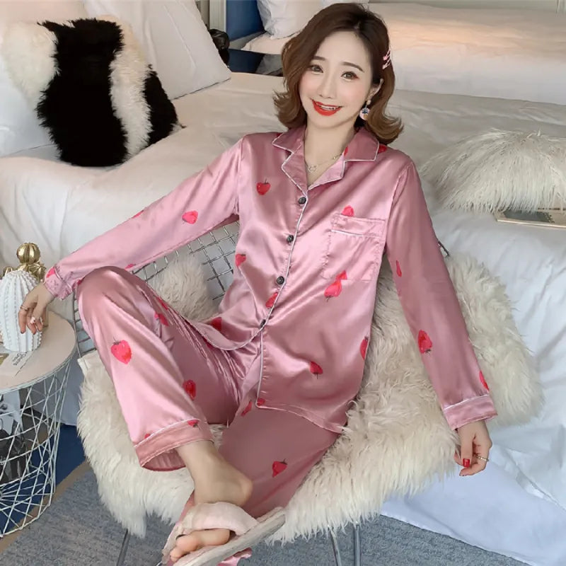 Women’s Ice Silk Pajama Set
