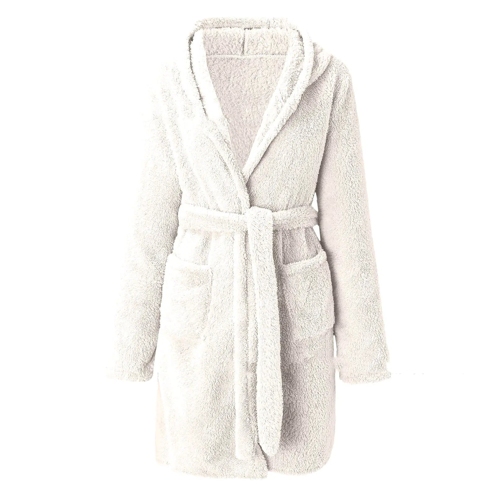 Coral Velvet Winter Nightgown with Cute Duck Design