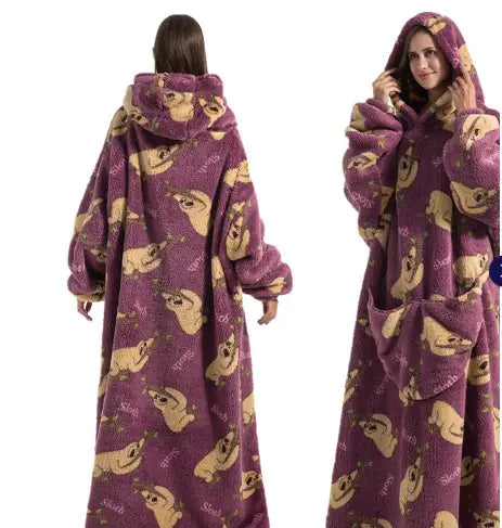 Long Oversized Cozy Blanket Hoodie
