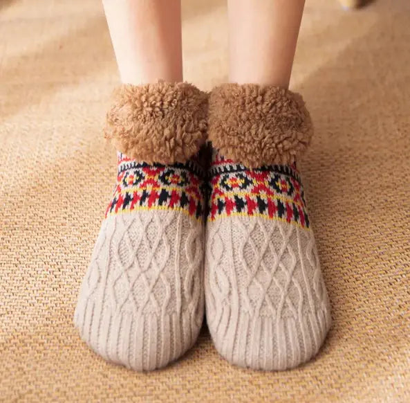 Fur Lined Slipper Socks