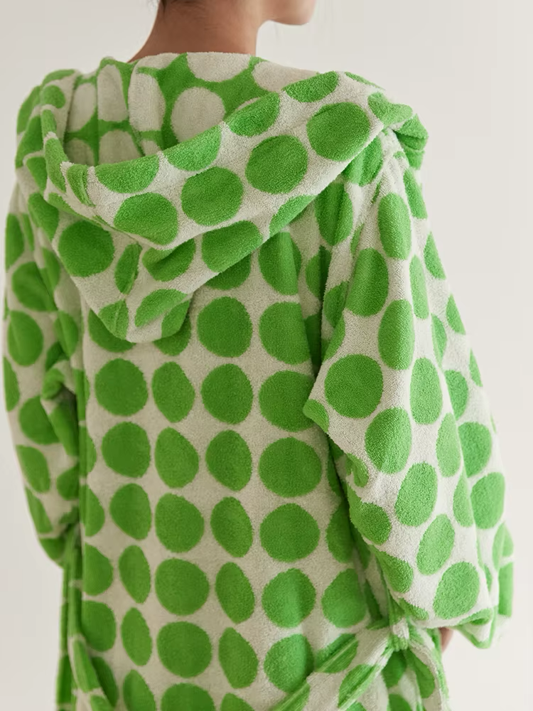 The Dawson Robe - Polka Dot Cotton Bathrobe