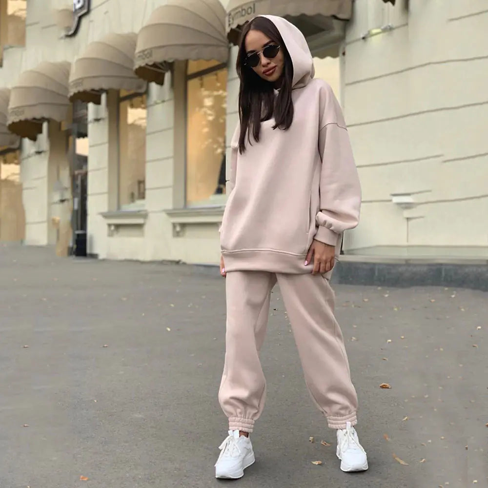 Hoodie & Casual 2-Piece Set