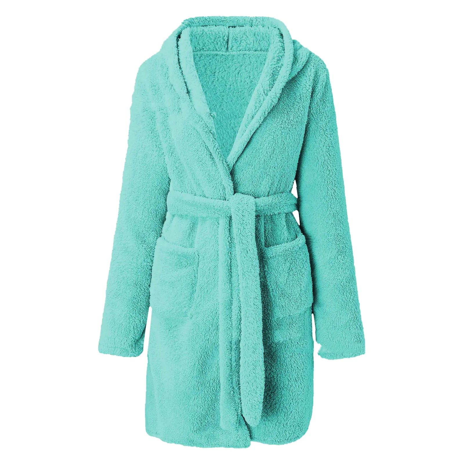 Coral Velvet Winter Nightgown with Cute Duck Design