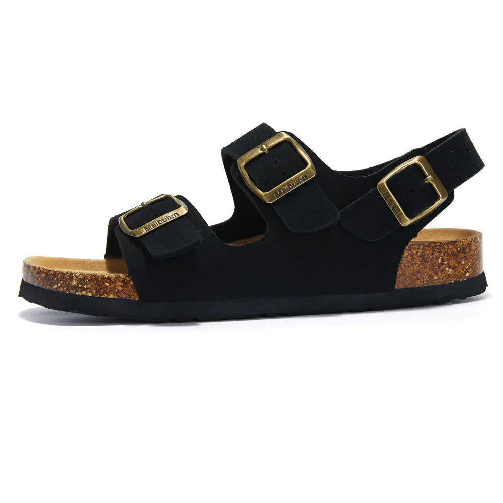 Unisex 3 Buckle Cork Sandals