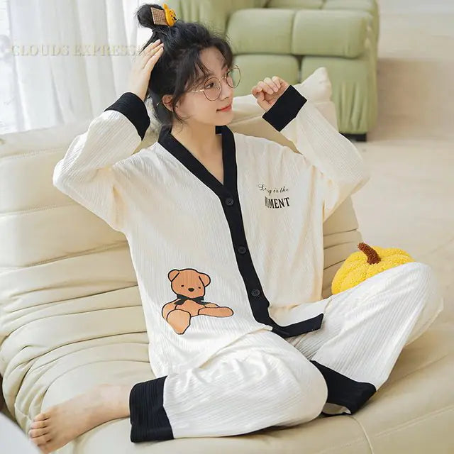 Womans Cartoon Pajamas Set