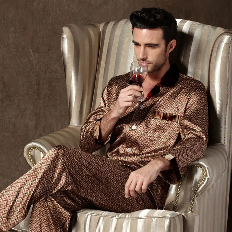 Men's Silk Pants & Short Sleeve Pyjamas