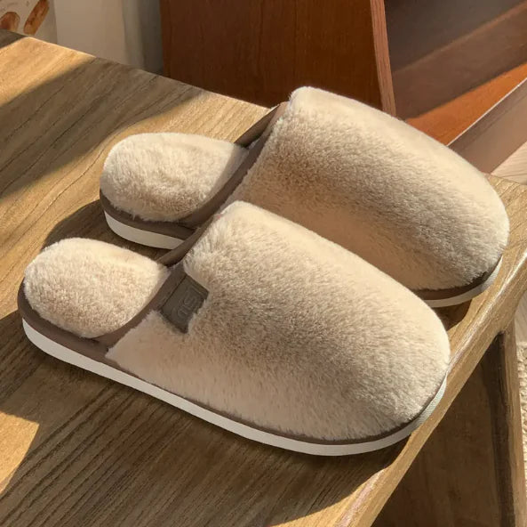 Mens Chocolate Trim Slippers