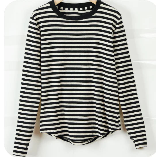 Women's Long Sleeve Striped T-Shirt