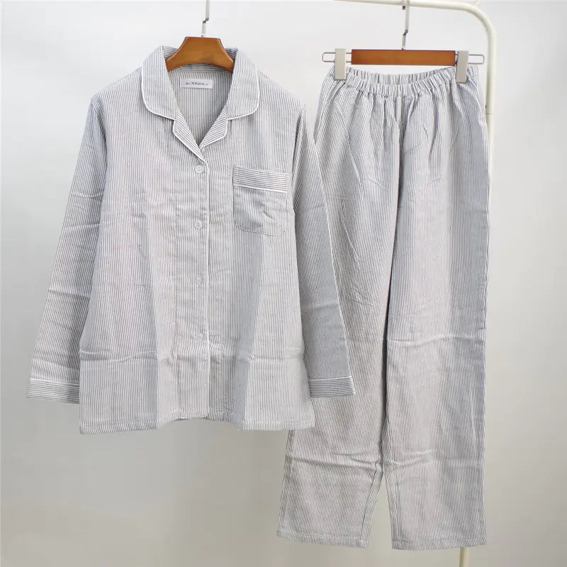 Women's Cotton Striped Pajama Set
