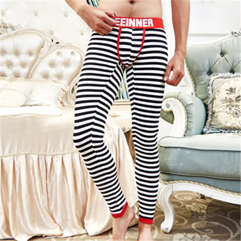Men's Cotton and Lycra Thermal U-Shape Pajama Pants