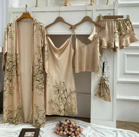 Women's Cherry Print Pajama Set