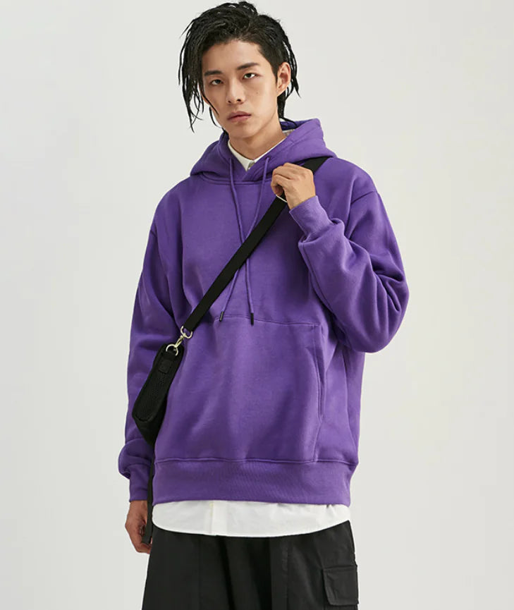 Thick Fleece Oversized Hooded Sweatshirt for Men