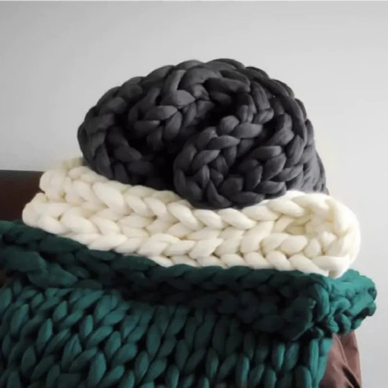 Chunky Knit Sofa Blanket