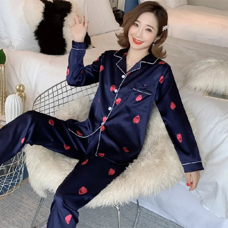 Women’s Ice Silk Pajama Set