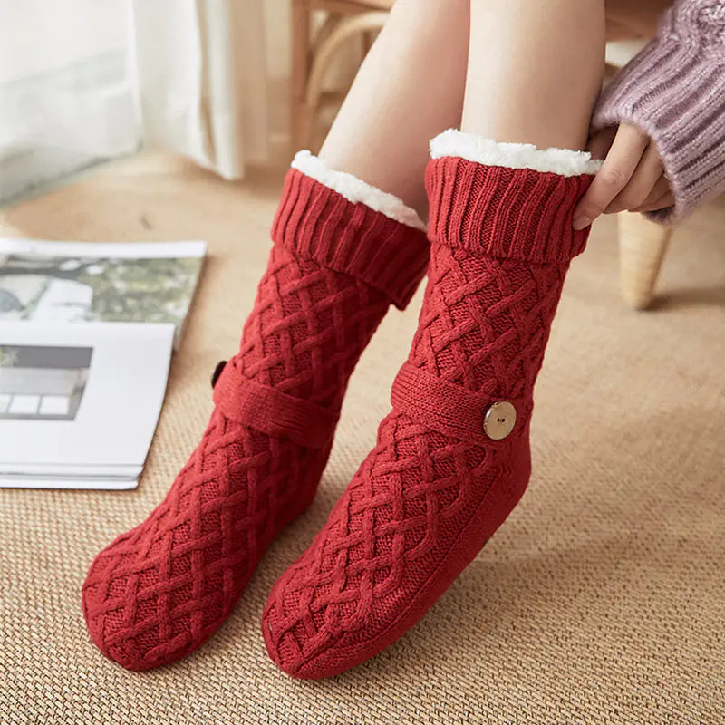 Lambswool Fleece-lined Floor Socks